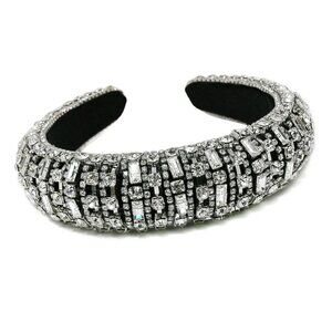 NWOT Buru Pewter Rhinestone Headband - OS